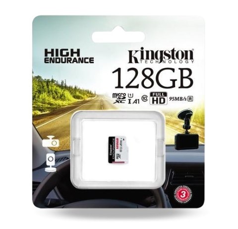 KINGSTON Karta pamięci microSD Kingston High-Endurance UHS-I 128GB 24/7 (rejestratory i monitoring)