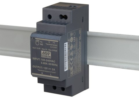 MEAN WELL ZASILACZ IMPULSOWY NA SZYNĘ DIN MEAN WELL HDR-30-12 12V/30W/2A