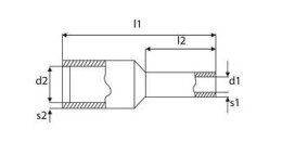 TRYTYT TULEJKA IZOLOWANA 1,5mm2 DUI-1,5-10CR CZERWONY (100szt.)