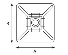 TRYTYT UCHWYT MOCUJĄCY SAMOPRZYLEPNY HW-3AC BIAŁY (100szt.)
