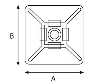 TRYTYT UCHWYT MOCUJĄCY SAMOPRZYLEPNY HW-3AC BIAŁY (100szt.)