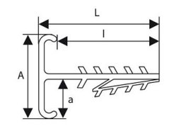TRYTYT UCHWYT WBIJANY DO MOCOWANIA PRZEWODÓW PŁASKICH, PODWÓJNY UWT-2 (100szt.)