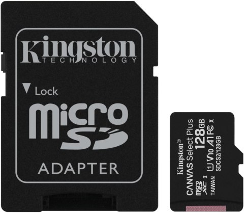 KINGSTON Karta pamięci microSD Kingston Canvas Select Plus microSDXC C10 UHS-I 128GB