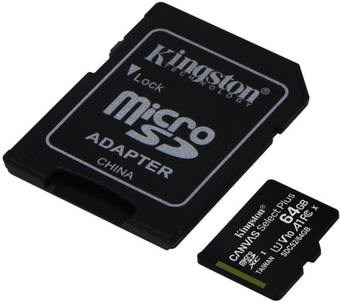 KINGSTON Karta pamięci microSD Kingston Canvas Select Plus microSDHC C10 UHS-I 64GB