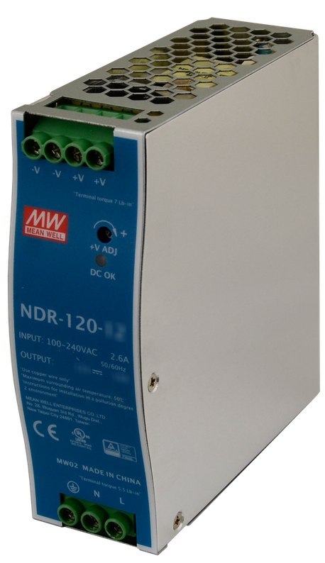 MEAN WELL ZASILACZ IMPULSOWY NA SZYNĘ DIN MEAN WELL NDR-120-48 48V/120W/2.5A