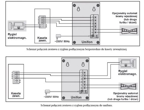 EURA Zestaw domofonowy EURA ADP-11A3 / DIN15W12 + elektrozaczep