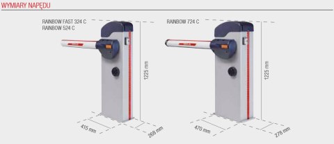 GENIUS Szlaban kompletny Genius Rainbow Fast 524C z ramieniem o dł. 5m