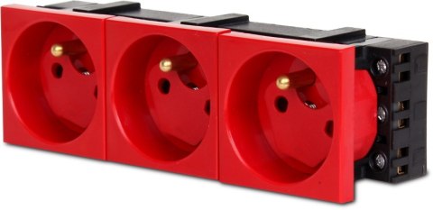 JAVEL Gniazdo 3M elektryczne potrójne + blokada