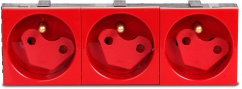 JAVEL Gniazdo 3M elektryczne potrójne + blokada