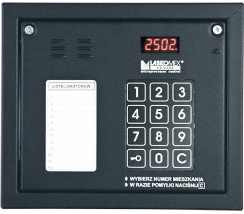 LASKOMEX Laskomex CP-2502NR czarny Panel audio z mini listą lokatorów i z czytnikiem kluczy RFID