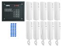 LASKOMEX Laskomex system domofonu 10 lokatorów, 1 wejście, czytnik rfid.