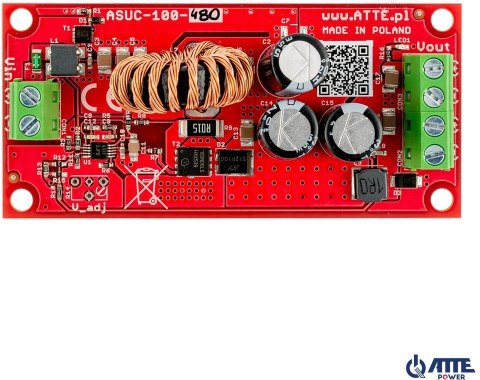 ATTE PRZETWORNICA DC/DC ATTE ASUC-100-480-OF MODUŁ DC/DC Vin 10...30VDC, Vout 48VDC, Pout 100W