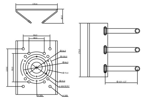 DAHUA UCHWYT SŁUPOWY DAHUA PFA150-V2