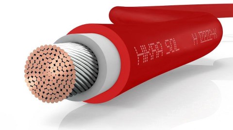 HIS Przewód kabel solarny 4mm2 HIS, HIKRA (H1Z2Z2-K) CZERWONY 1m