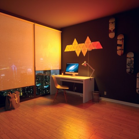 INNY INTELIGENTNE PANELE LED Aurora Nanoleaf Light Panels Smarter Kit WI-FI (Zestaw 9 paneli)