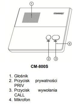 COMMAX Interkom głośnomówiący COMMAX podrzędny CM-800S do CM-810