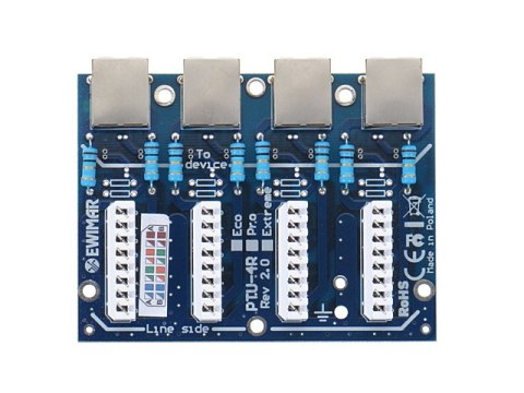 EWIMAR Moduł LAN z zabezpieczeniem przeciwprzepięciowym ECO z ochroną PoE EWIMAR PTU-54-ECO/PoE