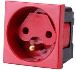 JAVEL Gniazdo 1M elektryczne pojedyncze + blokada