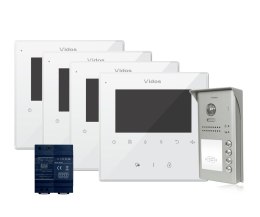 VIDOS Wideodomofon 4-rodzinny VIDOS DUO 4 x M1022W / S1104A