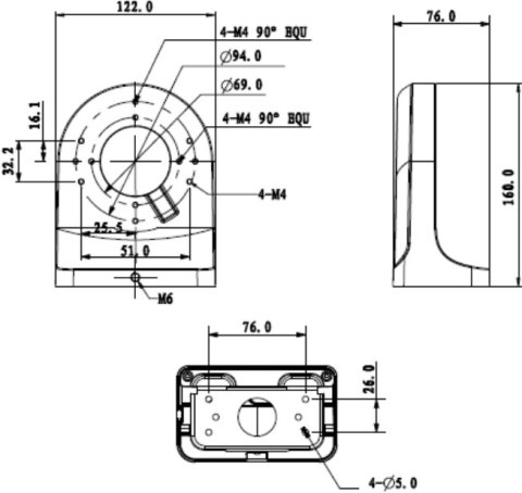 DAHUA UCHWYT DAHUA PFB204W