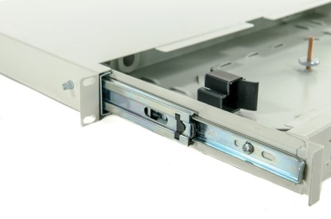 MANTAR PRZEŁĄCZNICA ŚWIATŁOWODOWA 1U 19 Cali 24x SC SIMPLEX SZARA WYSUWANA