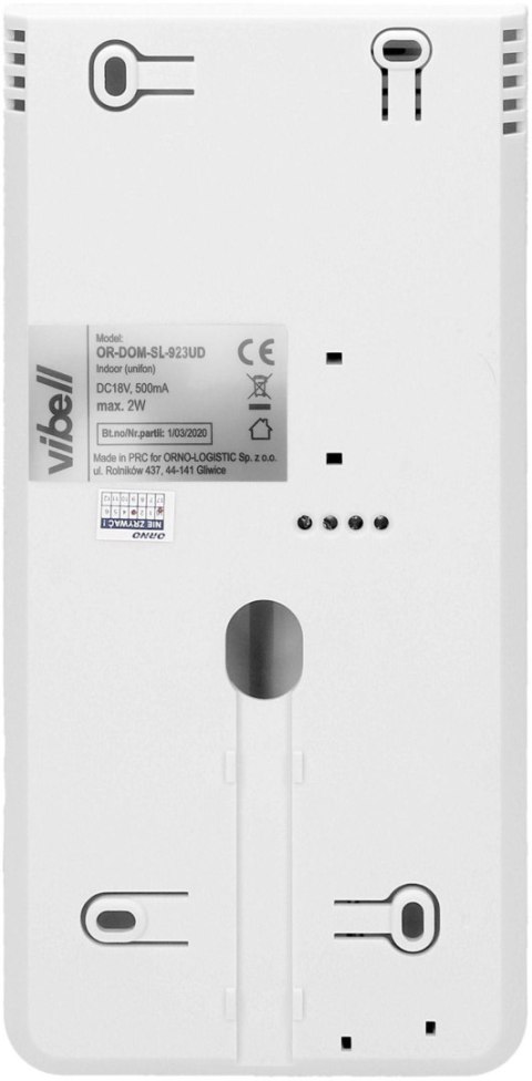 ORNO Domofon dwurodzinny 2-żyłowy Vibell (Orno) OR-DOM-SL-924