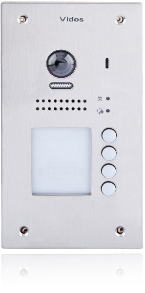 VIDOS Czterorodzinna stacja bramowa VIDOS DUO S1204A