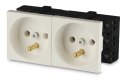 JAVEL Gniazdo 2M elektryczne podwójne
