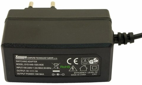 SUNNY ZASILACZ SUNNY 5V 3A 3 LATA GW.