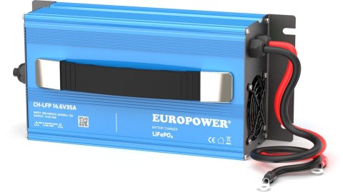 EUROPOWER ŁADOWARKA PROSTOWNIK DO AKUMULATORÓW LiFePO4 EUROPOWER CH-LFP/12/35 14,6V 35A KONEKTOR M8