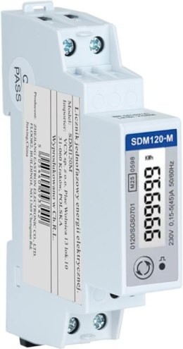 VCX Licznik energii jednofazowy z Modbus dwukierunkowy VCX SDM120M (MID)